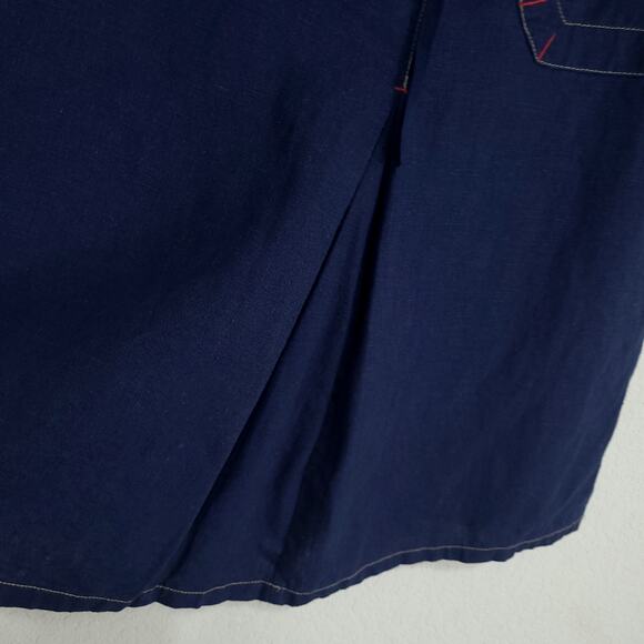 Rampage Skirt Womens Medium Navy Blue Linen Pockets Casual Preppy Sporty… - Picture 10 of 12